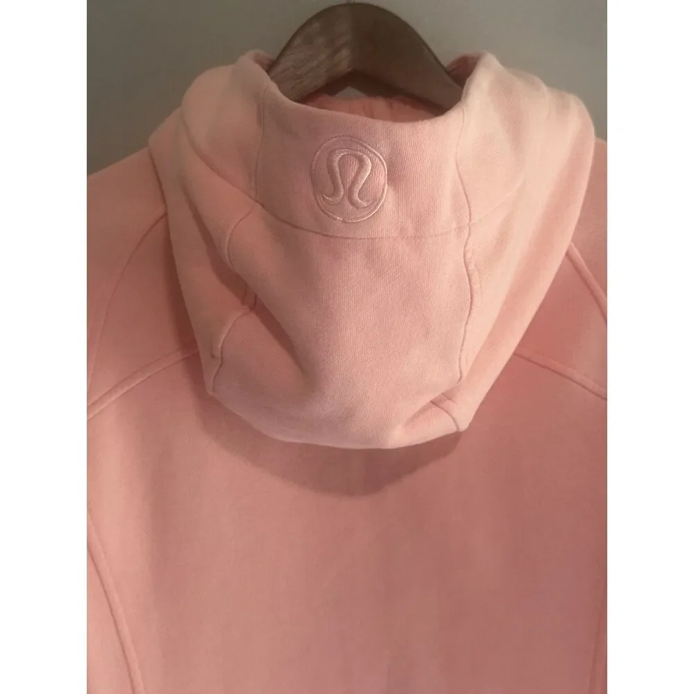 Lululemon Scuba Full Zip Hoodie Jacket Strawberry Milkshake Athletic Thumbhole 6 - Picture 6 of 16
